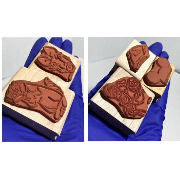 Disney Mixed Lot (5) Rubber Stampede Wood Stamps Mickey Meeko Sebastian Daisy + - Picture 4 of 14